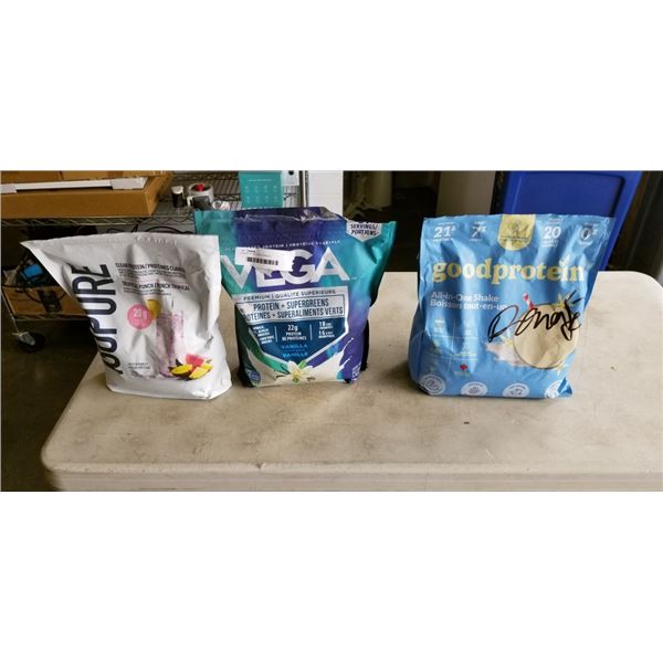 3 BAGS OF PROTEIN POWDER