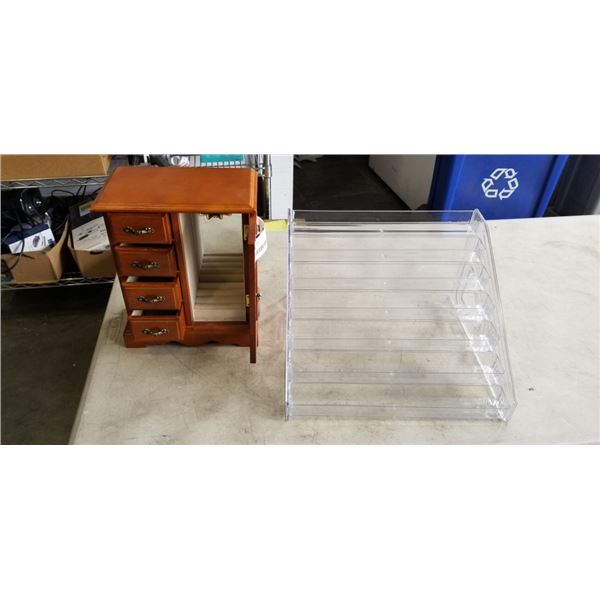 ACRYLIC DISPLAY STAND AND JEWELLERY CASE