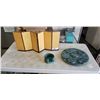 Image 1 : JADE LAZY SUSAN W/ COASTER SET AND MINI TABLE TOP DIVIDER