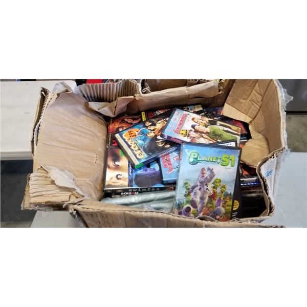 LARGE BOX OF DVDS