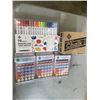 Image 1 : ZENO 72 COLOR MARKERS DUAL TONE ACRYLIC,  3 ZENO RETRO CALCULATORS, AND 100 ZENO CHALK STICKS