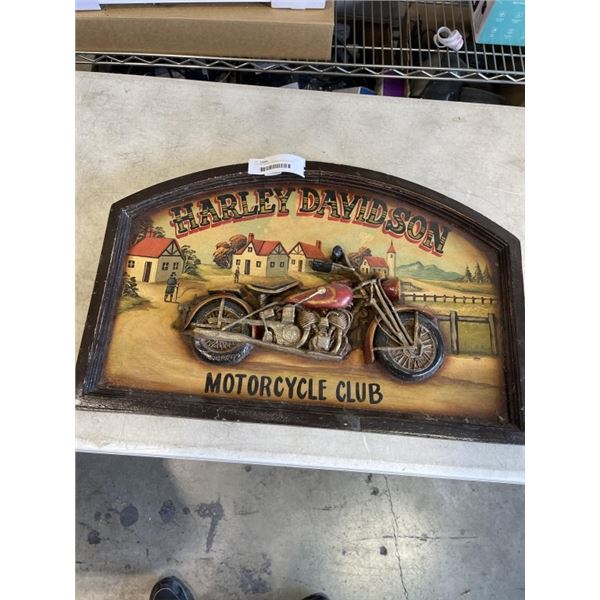 VINTAGE HARLEY DAVIDSON WOOD SIGN