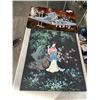 Image 1 : PAINTED CANVAS AND PEARL INLAID WALL HANGING