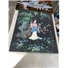 Image 3 : PAINTED CANVAS AND PEARL INLAID WALL HANGING