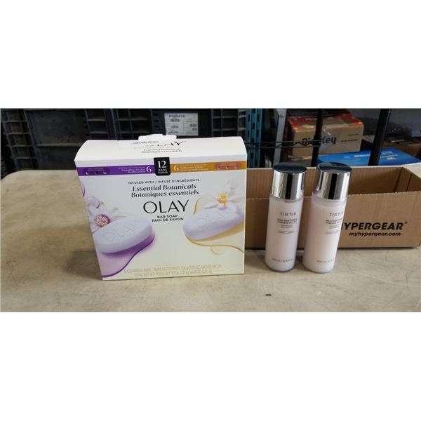 OLAY ESSENTIALS BOTANICALS 12 BARS SOAP AND 2 TIRTIR MILK SKIN TONER