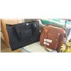 Image 1 : BROWN LUNCH TOTE AND BLACK CANVAS TOTE