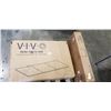 Image 1 : VIVO VINTAGE BROWN 71" X 36" TABLE TOP, AND VIVO BLACK ELECTRIC DUAL MOTOR DESK FRAME