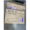 Image 1 : VIVO VINTAGE BROWN 71" X 36" TABLE TOP, AND VIVO BLACK ELECTRIC DUAL MOTOR DESK FRAME