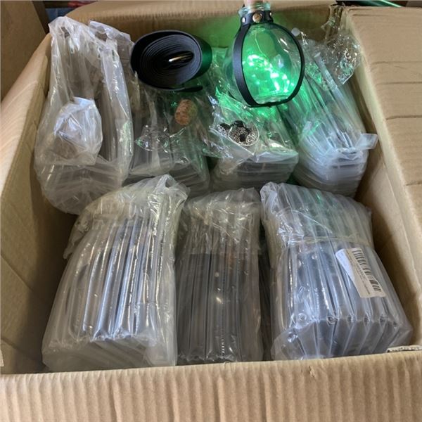 BOX OF 18 NEW HALLOWEEN DARK POTION GLASS BOTTLE LIGHTS SETS