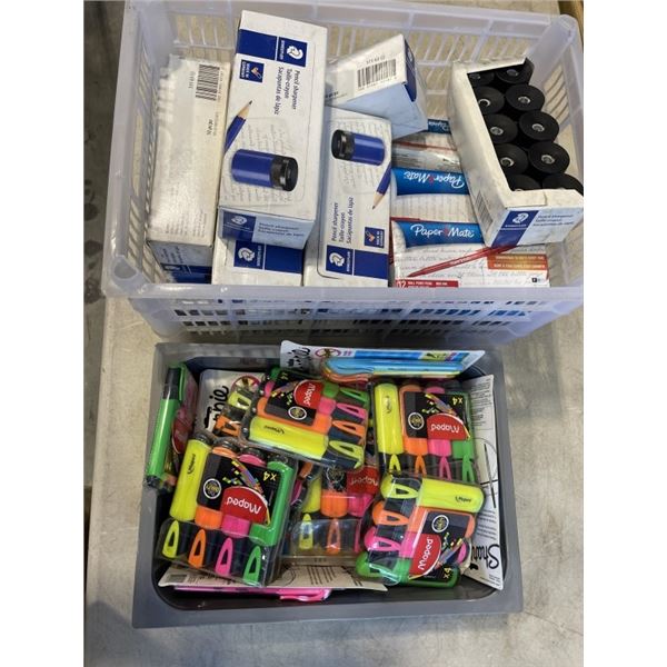 NEW PENS, HIGHLIGHTERS AND PENCIL SHARPENERS