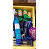 Image 3 : MILK CRATE OF PERFUME BOMBS AND FAN XHY EYEGLASSES PARTY ITEMS INCLUDING EYEGLASSES, MOUTH STICK, GL