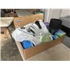Image 2 : TRAY OF BETTER BOAT ITEMS INCLUDING 7500 LBS CARBON STEEL TRAILER HITCH 2" BALL MOUNT, DECK BRUSH, B