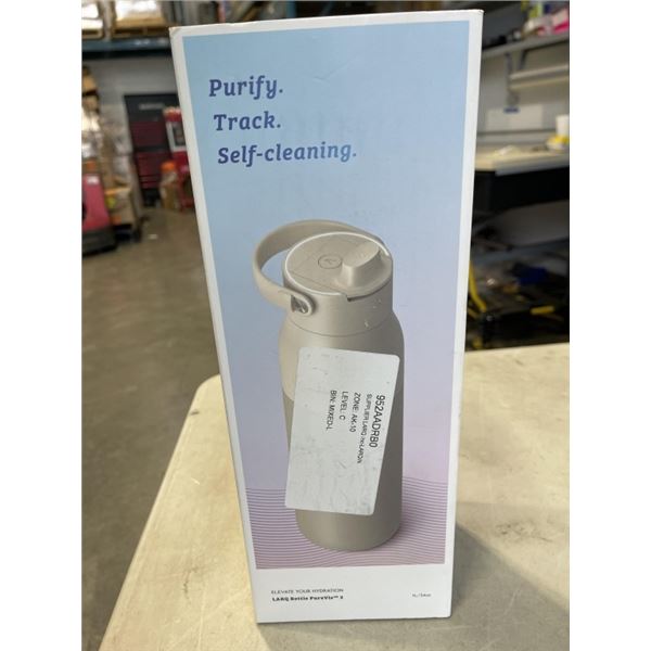 LARQ PUREVIS 2 1L SELF CLEANING STAINLESS STEEL WATER BOTTLE W/ SMART SENSOR, RETAIL $157