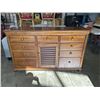 Image 1 : WOODEN 9 DRAWER 1 DOOR DRESSER