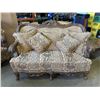 Image 8 : OVERSIZED CARVED 3 PIECE SOFA SET - SOFA, LOVE SEAT, AND ARM CHAIR