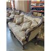Image 9 : OVERSIZED CARVED 3 PIECE SOFA SET - SOFA, LOVE SEAT, AND ARM CHAIR