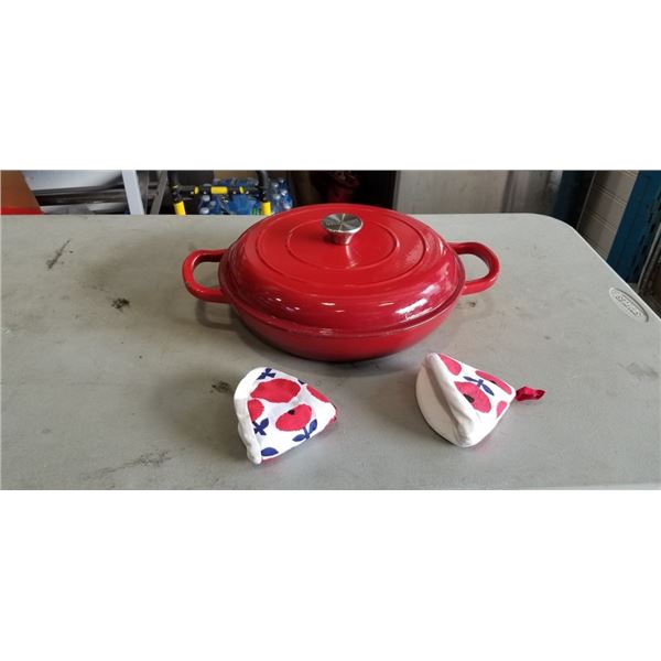 12 INCH CAST IRON FRYPAN W/ LID