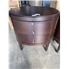Image 2 : PAIR OF 2 DRAWER OVAL SIDE TABLES