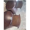 Image 6 : PAIR OF 2 DRAWER OVAL SIDE TABLES