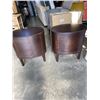 Image 7 : PAIR OF 2 DRAWER OVAL SIDE TABLES