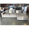 Image 1 : BROWN 2 PIECE SECTIONAL SOFA W/ DEEP SEAT CUSHIONS