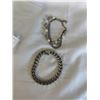 Image 1 : HEAVY SILVER TONE BRACELET AND CHARM BRACELET