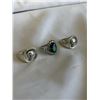 Image 2 : 3 HEAVY SILVER RINGS, TESTED