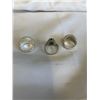 Image 3 : 3 HEAVY SILVER RINGS, TESTED