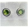 Image 3 : STERLING SILVER NATURAL PERIDOT EARRINGS, W/A $400.00. PERIDOT IS THE BIRTHSTONE FOR AUGUST.