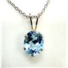 Image 1 : STERLING SILVER NATURAL BLUE TOPAZ PENDANT, W/A $550.00. BLUE TOPAZ IS THE BIRTHSTONE FOR DECEMBER.