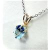 Image 2 : STERLING SILVER NATURAL BLUE TOPAZ PENDANT, W/A $550.00. BLUE TOPAZ IS THE BIRTHSTONE FOR DECEMBER.