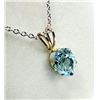 Image 3 : STERLING SILVER NATURAL BLUE TOPAZ PENDANT, W/A $550.00. BLUE TOPAZ IS THE BIRTHSTONE FOR DECEMBER.