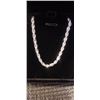 Image 2 : NEW S925 3.0MM TWISTED ROPE NECKLACE 19" LONG, 925 STERLING SILVER W/ WHITE GOLD OVERLAY