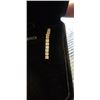 Image 2 : NEW 18K GOLD PLATED 2.5MM PRINCESS CUT SIMULATED DIAMOND (CZ) TASSEL EARRINGS, 1.1" LONG