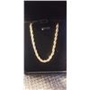 Image 1 : NEW 14K GOLD PLATED 3.0MM TWISTED ROPE NECKLACE - 24" LONG