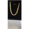 Image 2 : NEW 14K GOLD PLATED 3.0MM TWISTED ROPE NECKLACE - 24" LONG