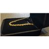 Image 3 : NEW 14K GOLD PLATED 3.0MM TWISTED ROPE NECKLACE - 24" LONG