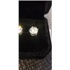 Image 2 : NEW S925 3.0CT EACH SIMULATED DIAMOND (CZ) STUD EARRINGS, MOUNTED IN 925 STERLING SILVER W/ WHITE GO