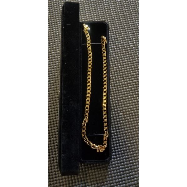 NEW 14K GOLD PLATED 6.5MM CUBAN LINK NECKLACE, 17.5" LONG