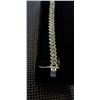 Image 3 : NEW PLATINUM PLATED 14.0MM SIMULATED DIAMOND (CZ) ICED OUT CUBAN LINK BRACELET, 8" LONG