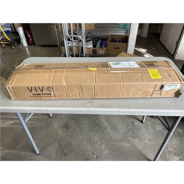 VIVO BLACK MOBILE EASEL TV STAND WITH SHELF