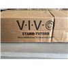 Image 3 : VIVO BLACK MOBILE EASEL TV STAND WITH SHELF