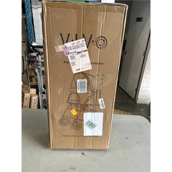 VIVO BLACK FOUR WHEEL PET STROLLER