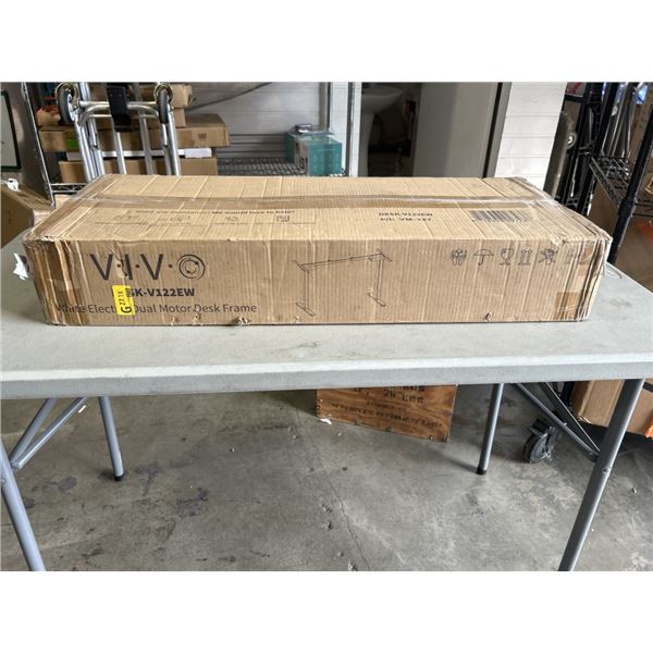 VIVO WHITE ELECTRIC DUAL MOTOR DESK FRAME