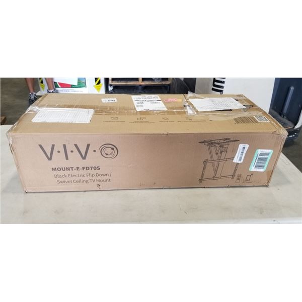 VIVO BLACK ELECTRIC FLIP DOWN/SWIVEL CEILING TV MOUNT