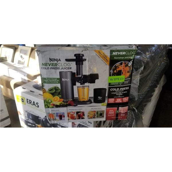 NINJA NEVER CLOG COLD PRESS JUICER - TESTED WORKING, RETAIL $189