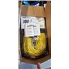 Image 1 : HEAVY DUTY 100 FT YELLOW LIGHTED 3 OUTLET EXTENSION CORD. 12 AWG/3C