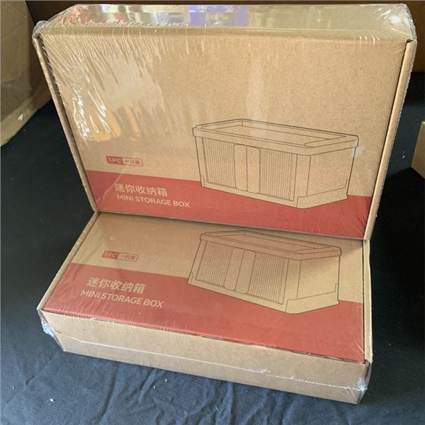 2 NEW MINI STORAGE BOX WITH BARN DOORS