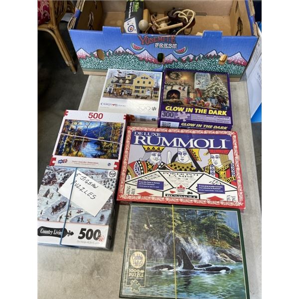 BOX OF TOYS AND PUZZLES