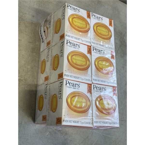 12 BOXES OF NEW PEARS SOAP, 3 BARS PER BOX